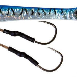 Take Jigging Lure With 2 Assist Hooks Blue/silver